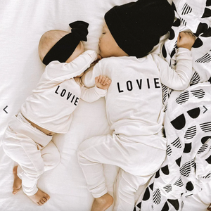 FORD & WYATT - Kids LOVIE Vanilla Pajama Set
