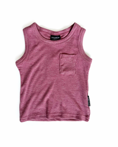 LITTLE BIPSY - Ribbed Tank | Hibiscus