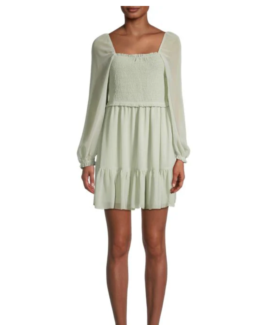 RD STYLE - Harper Smocked Bodice Dress | Celadon Green