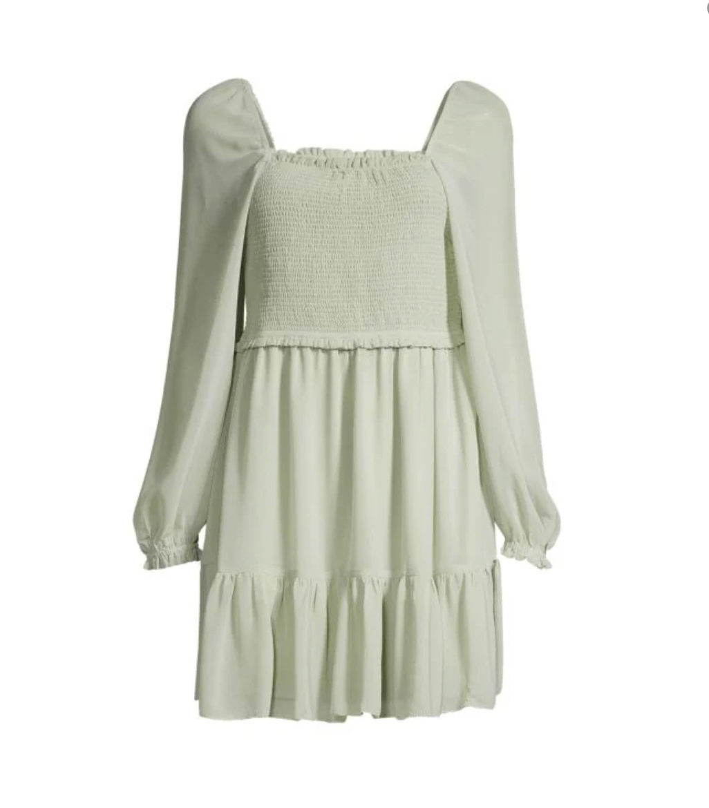 RD STYLE - Harper Smocked Bodice Dress | Celadon Green