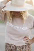 BRUNETTE THE LABEL - The "COUNTRY GIRL" Classic Crew by Monika Hibbs | Toasted Almond