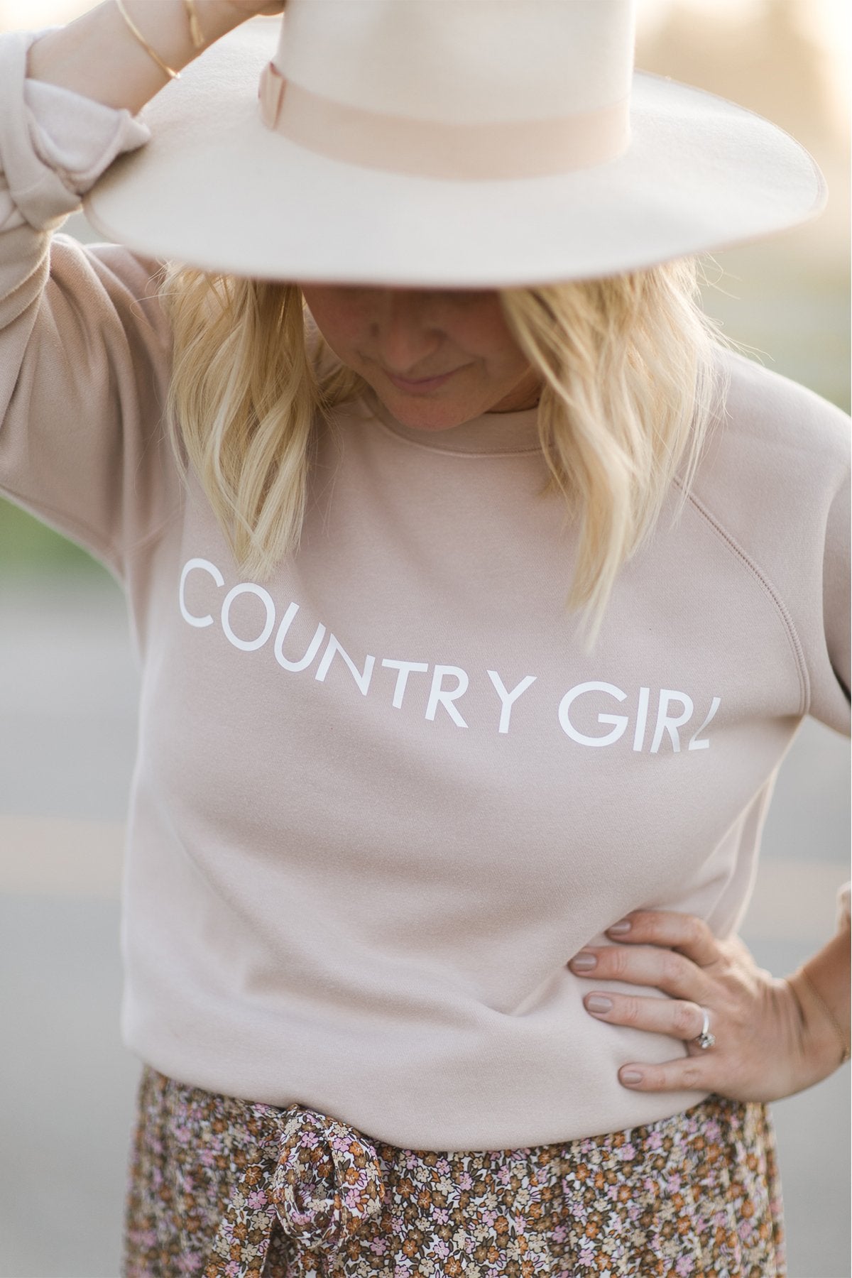 BRUNETTE THE LABEL - The "COUNTRY GIRL" Classic Crew by Monika Hibbs | Toasted Almond