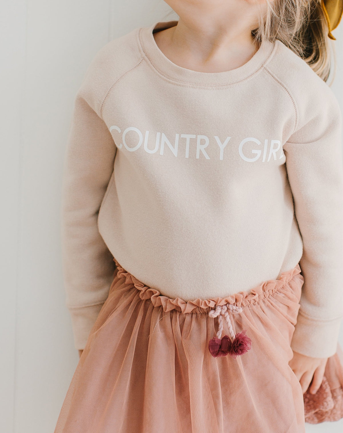 BRUNETTE THE LABEL - The "COUNTRY GIRL" Little Babes Classic Crew x Monika Hibbs | Toasted Almond