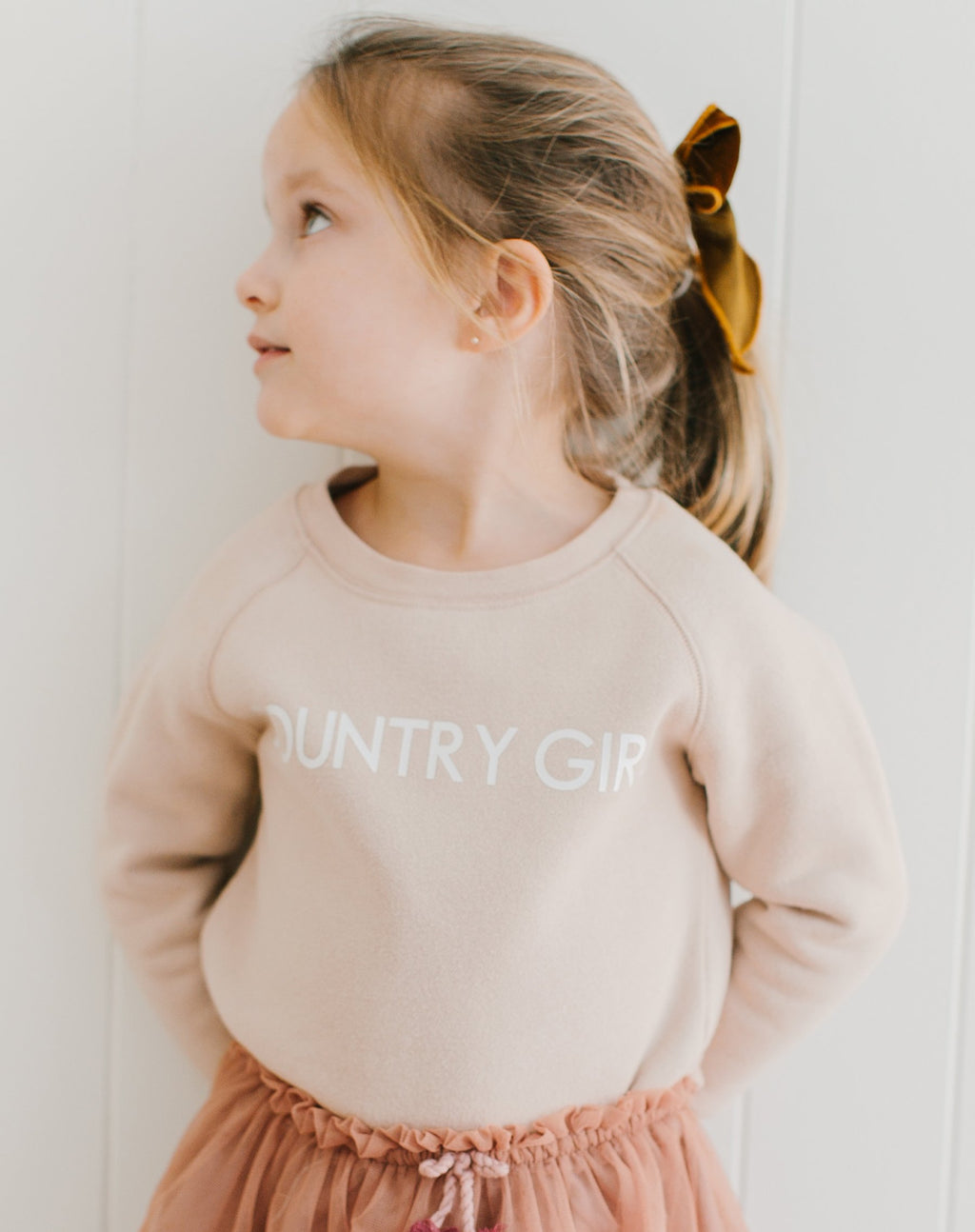 BRUNETTE THE LABEL - The "COUNTRY GIRL" Little Babes Classic Crew x Monika Hibbs | Toasted Almond