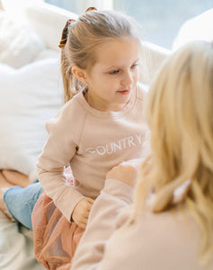 BRUNETTE THE LABEL - The "COUNTRY GIRL" Little Babes Classic Crew x Monika Hibbs | Toasted Almond
