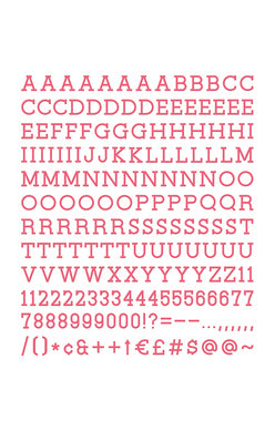 DCWV - 1" Letter Pack (188 pieces)